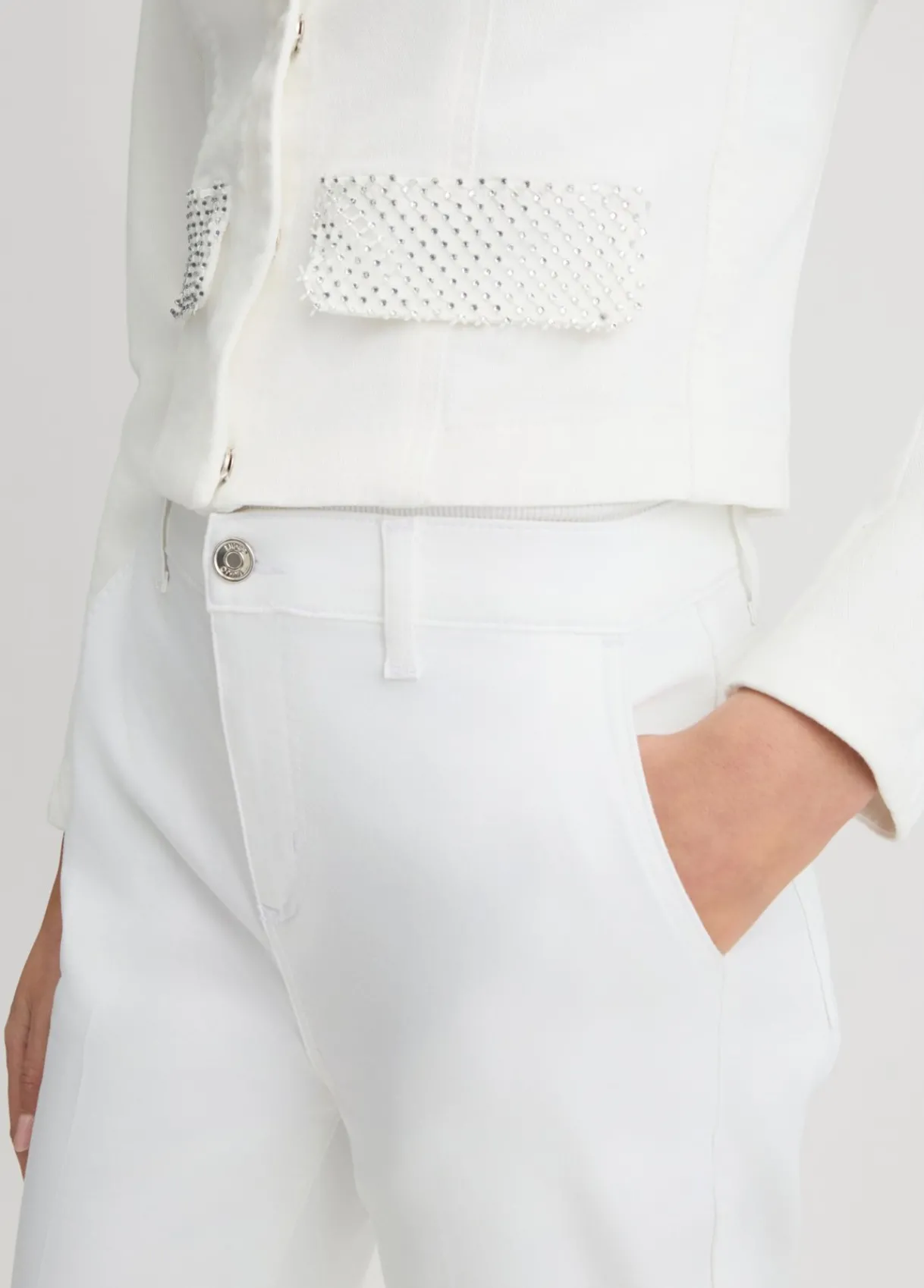 Liu Jo Veste en denim avec strass|Femme Vestes