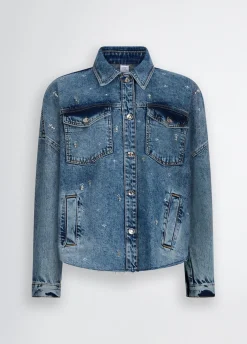 Liu Jo Veste en denim avec strass|Femme Vestes