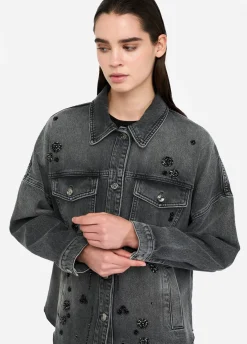 Liu Jo Veste en denim avec strass|Femme Vestes