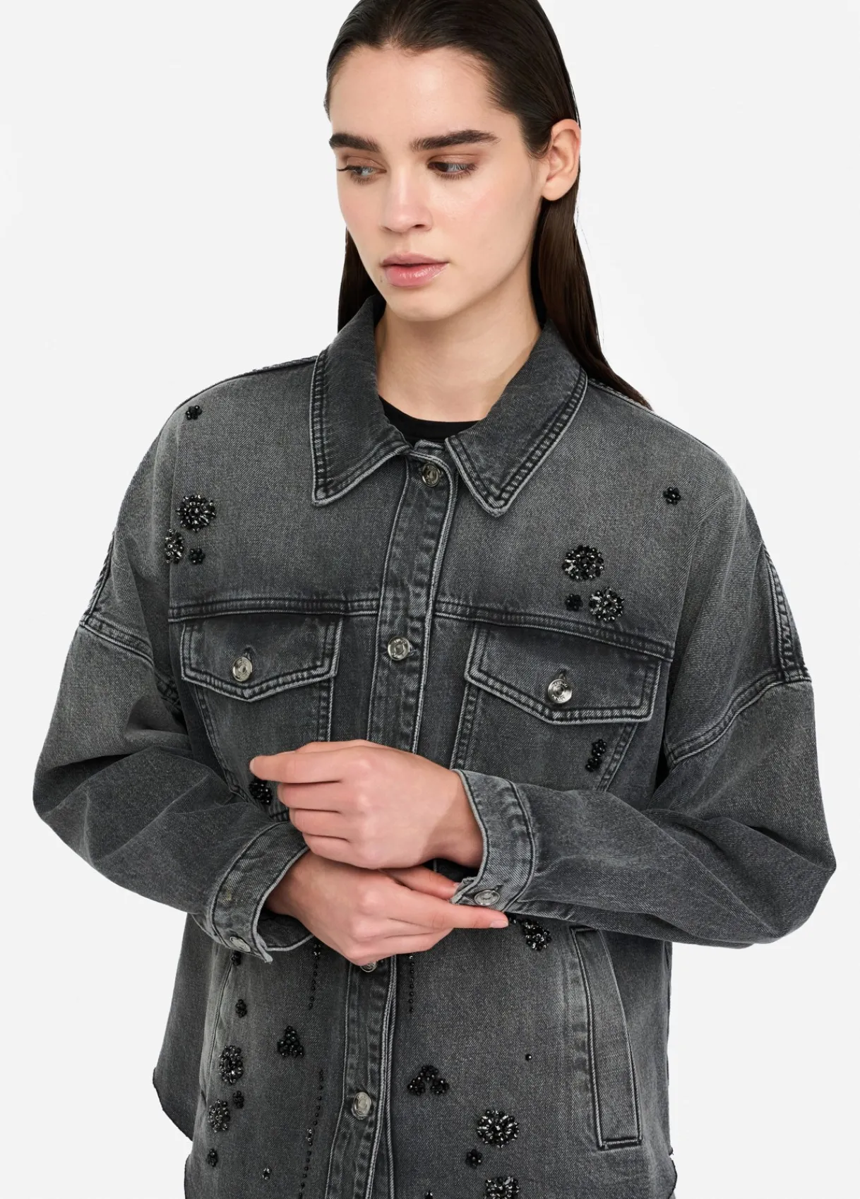 Liu Jo Veste en denim avec strass|Femme Vestes