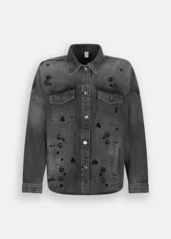 Liu Jo Veste en denim avec strass|Femme Vestes