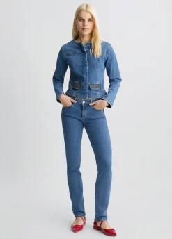 Liu Jo Veste en denim avec strass|Femme Vestes