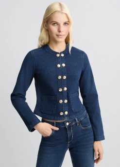 Liu Jo Veste en jean avec chaîne fantaisie|Femme Vestes