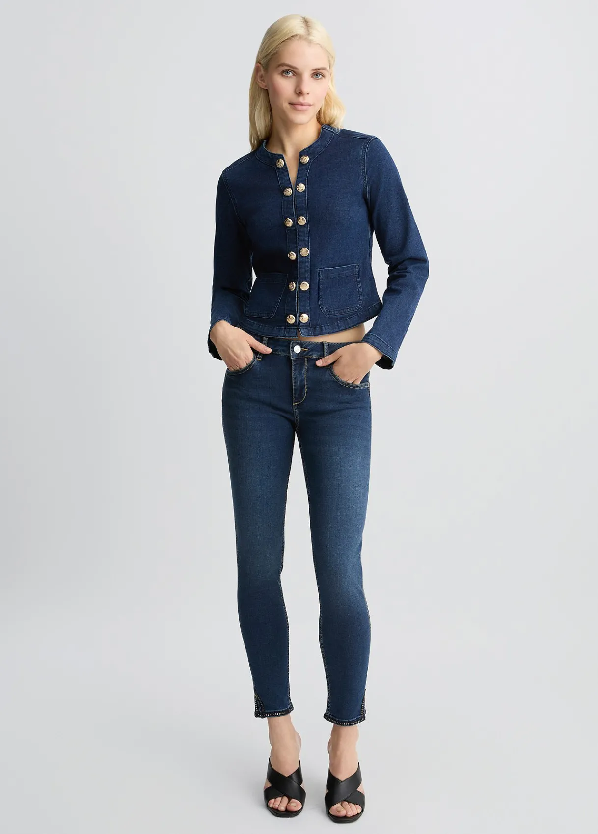 Liu Jo Veste en jean avec chaîne fantaisie|Femme Vestes