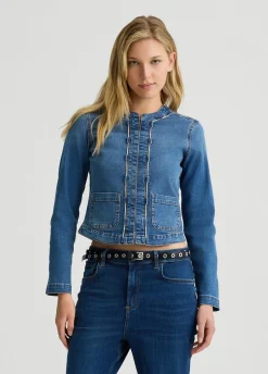 Liu Jo Veste en jean avec chaîne fantaisie|Femme Vestes
