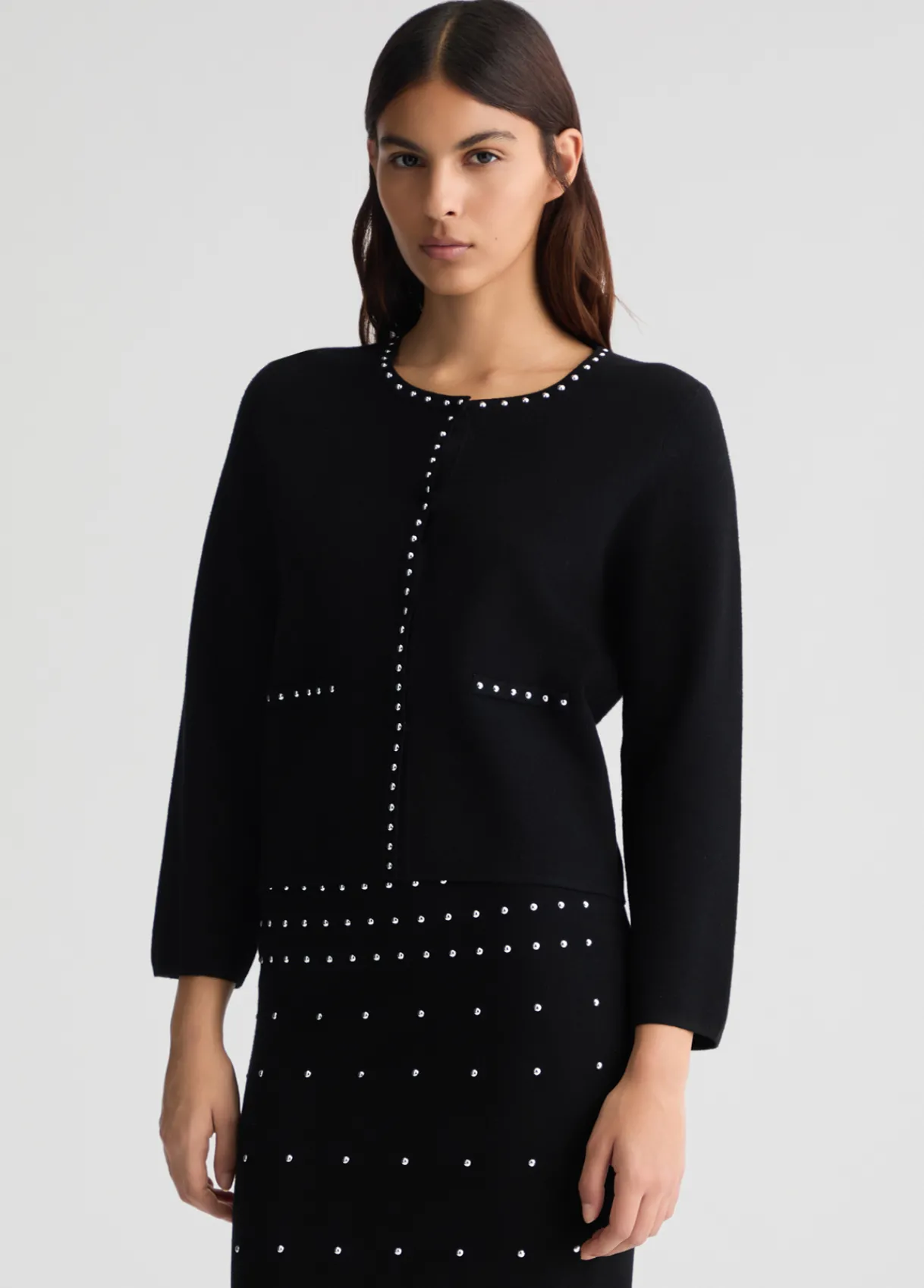 Liu Jo Veste en maille avec clous|Femme Mailles|Vestes