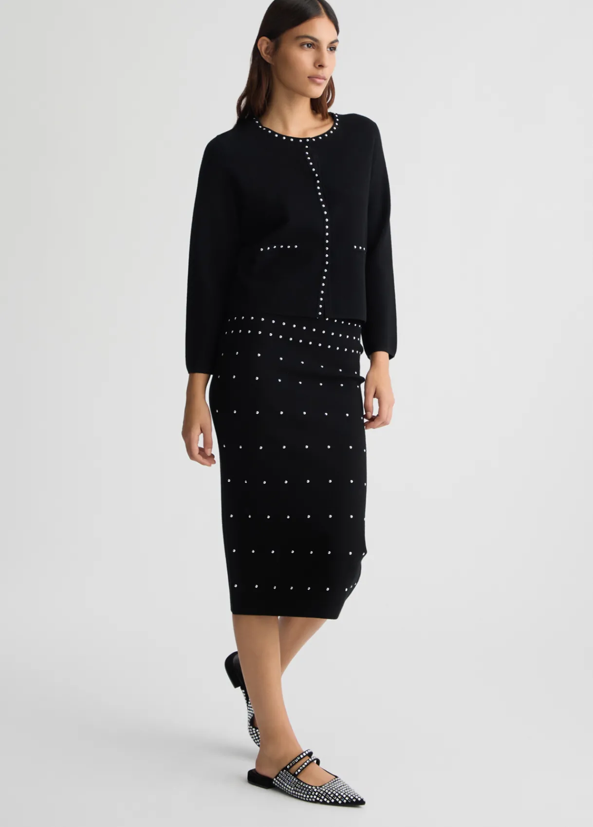 Liu Jo Veste en maille avec clous|Femme Mailles|Vestes