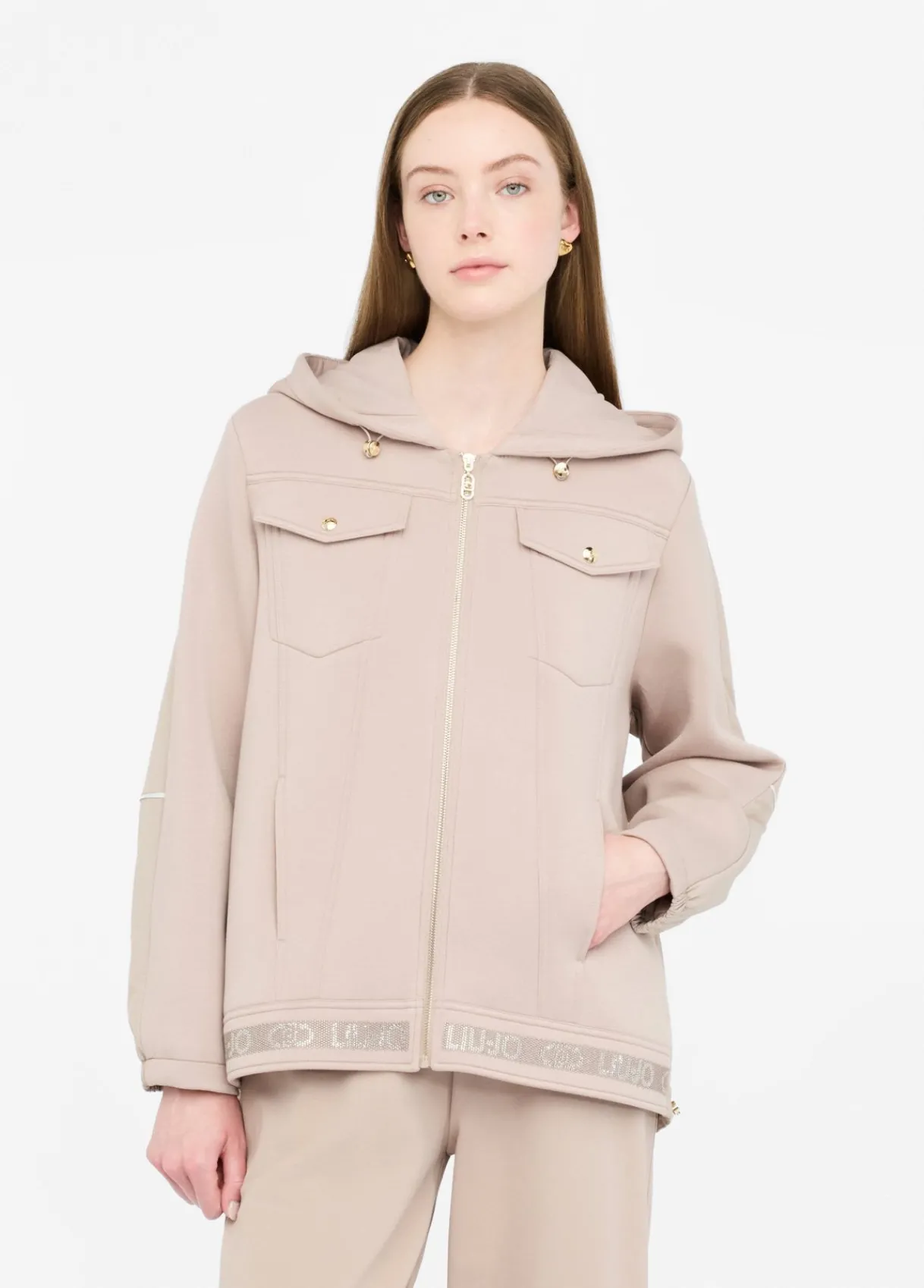 Liu Jo Veste en néoprène et nylon|Femme Manteaux|Vêtements De Sport