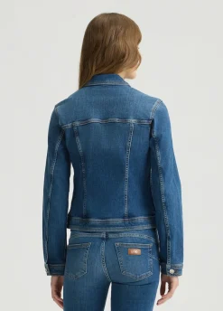 Liu Jo Veste en toile denim avec zip|Femme Manteaux|Vestes