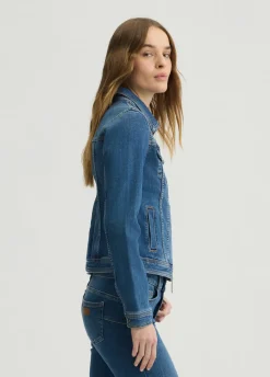 Liu Jo Veste en toile denim avec zip|Femme Manteaux|Vestes