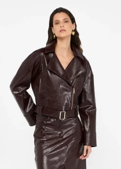 Liu Jo Veste motarde glossy|Femme Vestes
