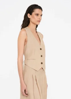 Liu Jo Veste sans manches avec détail en dentelle|Femme Vestes|Tailleurs