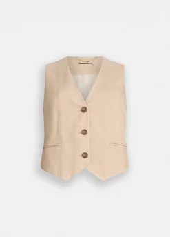 Liu Jo Veste sans manches avec détail en dentelle|Femme Vestes|Tailleurs