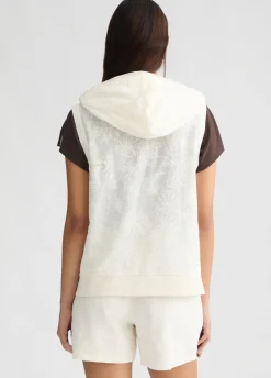 Liu Jo Veste sans manches en coton avec broderies|Femme Vêtements De Sport|Vestes