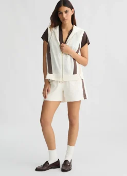 Liu Jo Veste sans manches en coton avec broderies|Femme Vêtements De Sport|Vestes