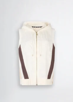 Liu Jo Veste sans manches en coton avec broderies|Femme Vêtements De Sport|Vestes