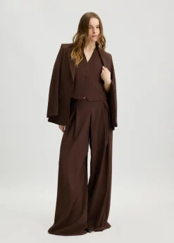 Liu Jo Veste sans manches élégante en sergé|Femme Vestes|Tailleurs