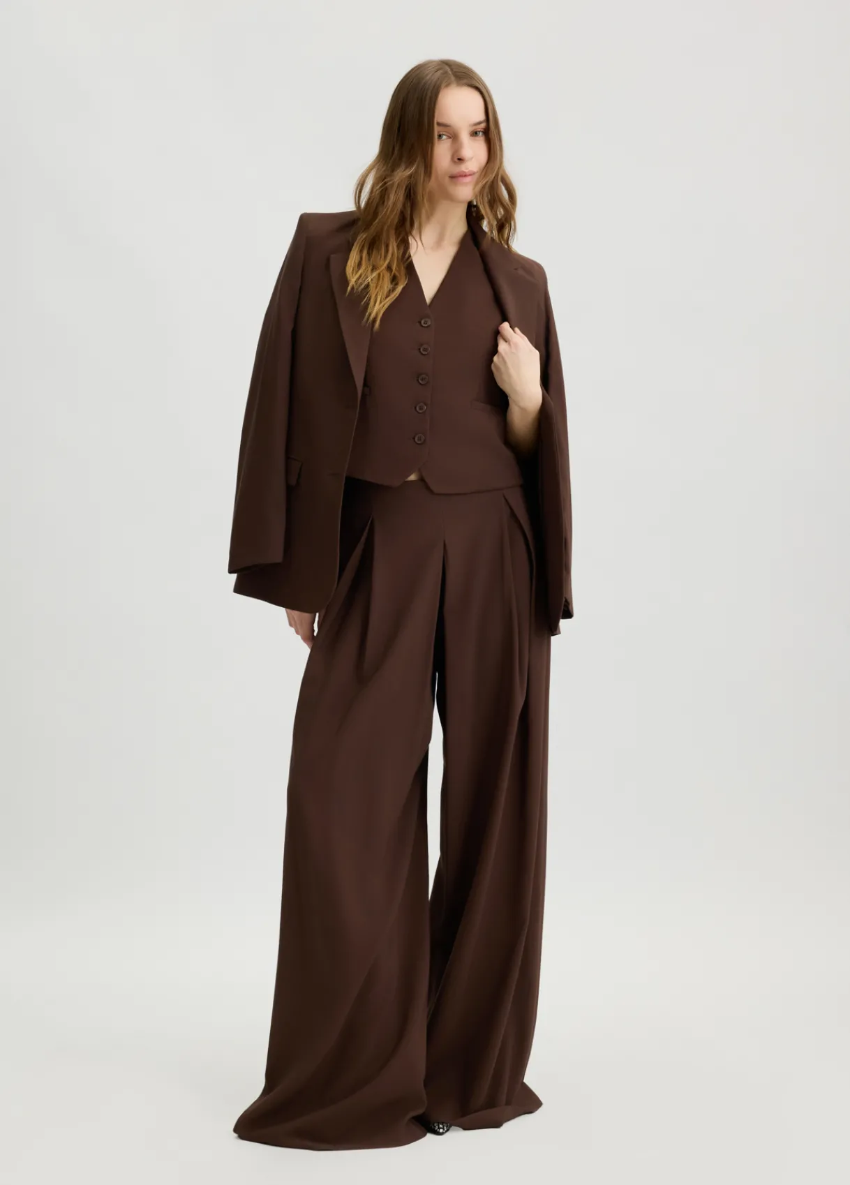 Liu Jo Veste sans manches élégante en sergé|Femme Vestes|Tailleurs