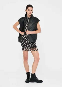 Liu Jo Veste sans manches oversize en cuir|Femme Vestes
