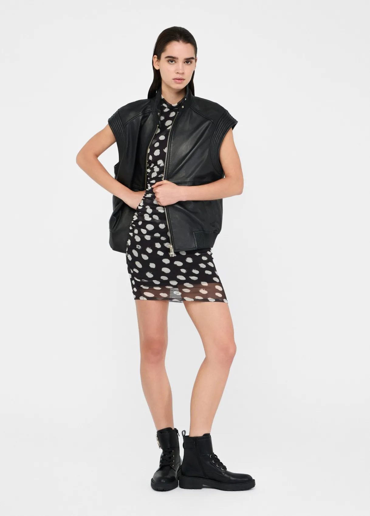Liu Jo Veste sans manches oversize en cuir|Femme Vestes