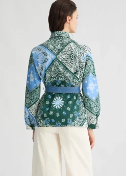 Liu Jo Veste surchemise en coton imprimé|Femme Vestes|Tailleurs