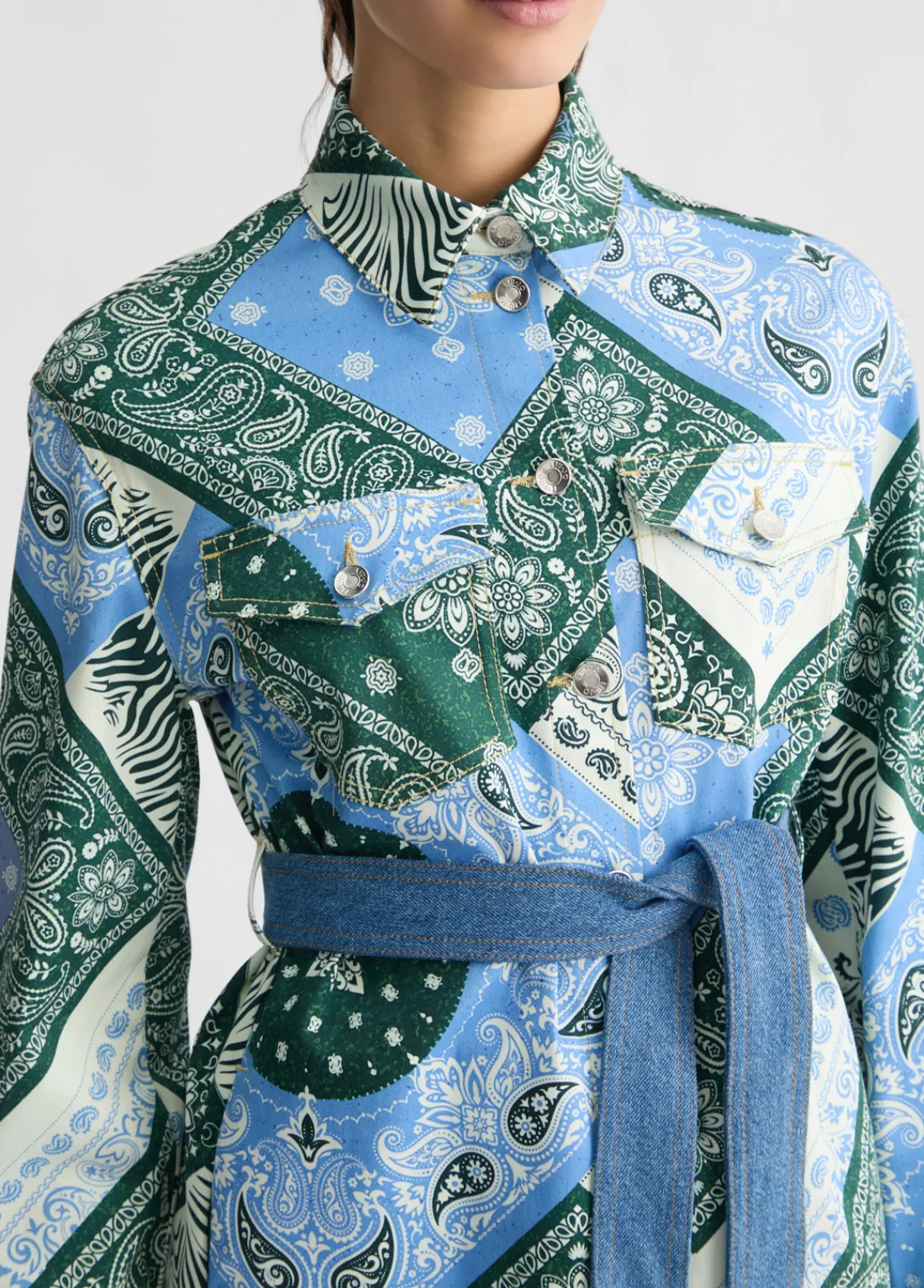 Liu Jo Veste surchemise en coton imprimé|Femme Vestes|Tailleurs