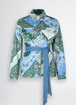 Liu Jo Veste surchemise en coton imprimé|Femme Vestes|Tailleurs